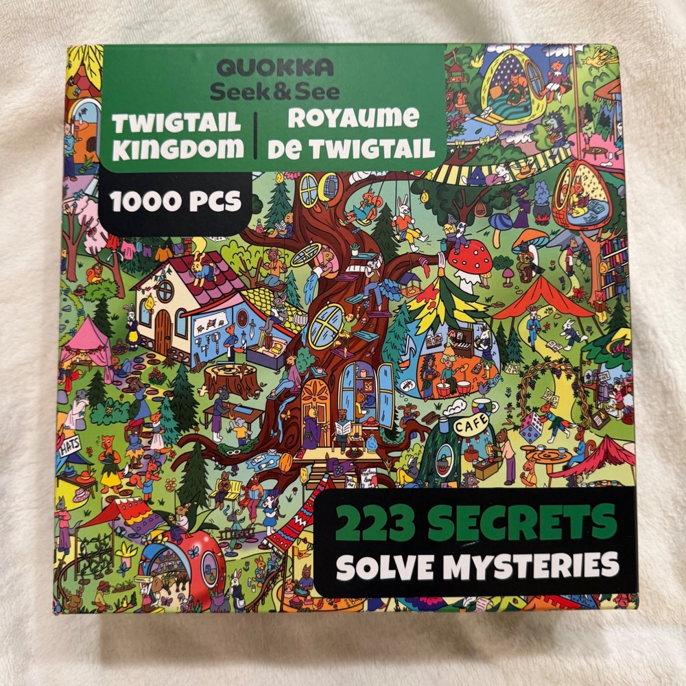 QUOKKA Seek & See Twigtail Kingdom 1000 Piece Mystery Jigsaw Puzzle 223 Secrets